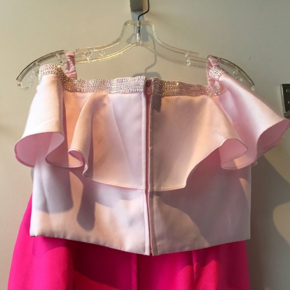 Mon Cheri 'Ellie Wilde' Two-Tone Two-Piece Gown - Picture 5 of 6